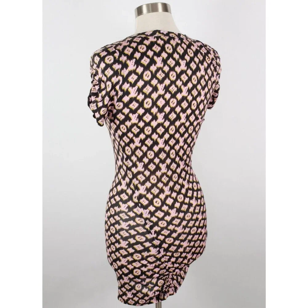 Louis Vuitton by Marc Jacobs dress top sz S stretch LV monogram bodycon pink - Picture 3 of 16